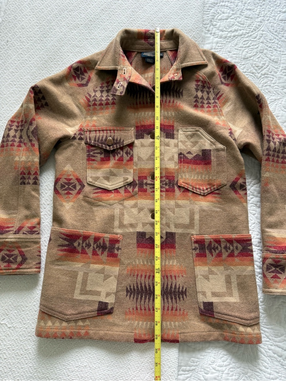 Pendleton 100% virgin wool Jacket / Shacket with button front and pockets - Picture 9 of 11